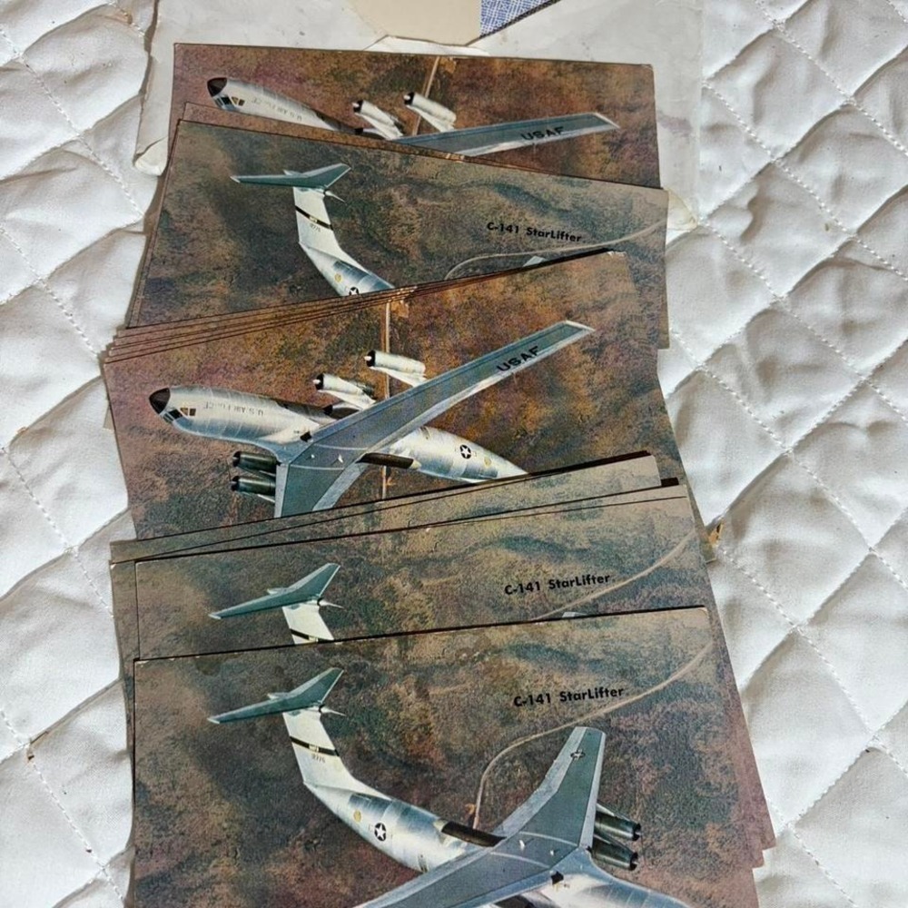 Vintage 6  c-155 star lifter, aviation postcards